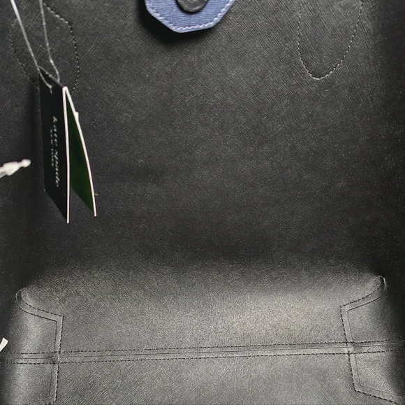 NWT KATE SPADE New York Bleecker Starlight Large Tote BLUE LEATHER Bag - Picture 9 of 10